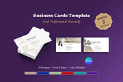 Business Card Templates 3 Designs, a Business Card Template by B2 Studio (Thumbnail 1 of 18)