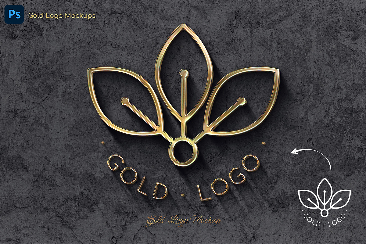 Gold Logo Text and Logo Effects, a Design Template by Andrew Skoch Design (Photo 3 of 5)