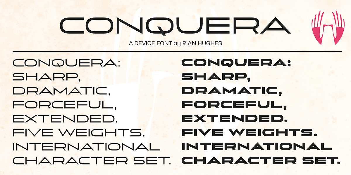 Conquera, a Sans Serif Font by Device (Photo 1 of 8)