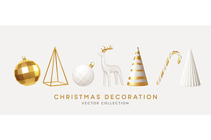 Christmas decorations vector