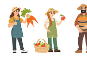 Cartoon happy farmers set., an Illustration by Barsuk's Shop (Thumbnail 3 of 3)
