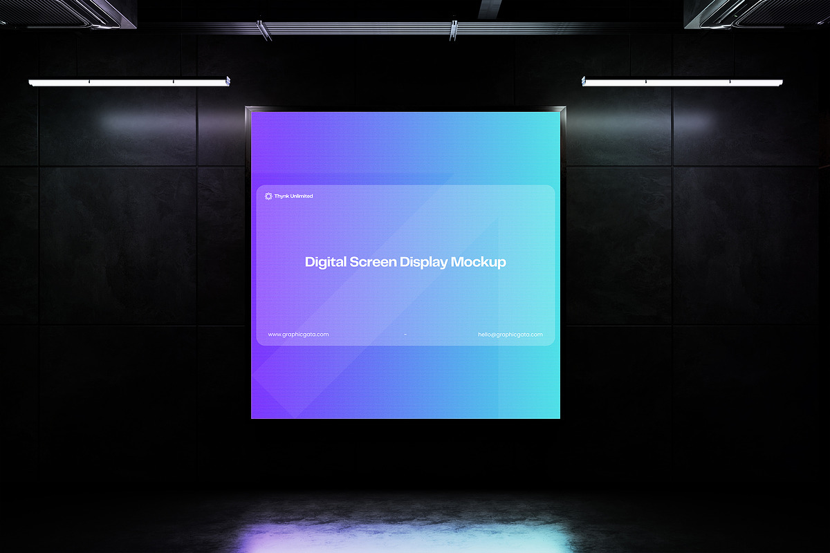 Square Digital Screens Mockup, an Advertising Mockup by PixelPiknik (Photo 1 of 3)