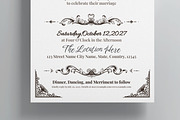 Vintage Wedding Invitation Card, a Stationery Template by MightyDesign (Thumbnail 3 of 8)