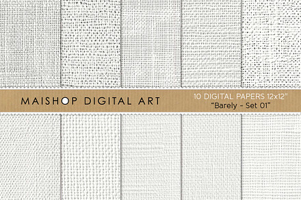 Linen & Cotton Canvas Textures, a Texture Graphic by Maishop