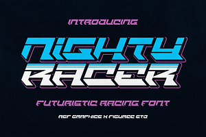 Nighty Racer - Racing Font