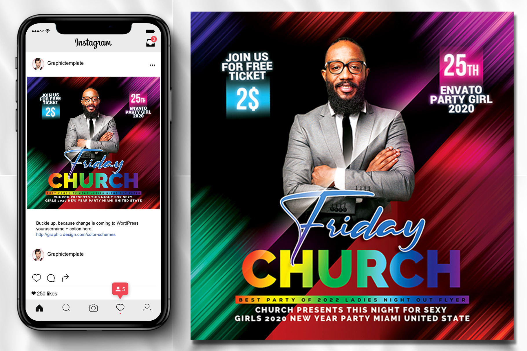 Church Friday Poster, a Flyer Template by Psd Templates