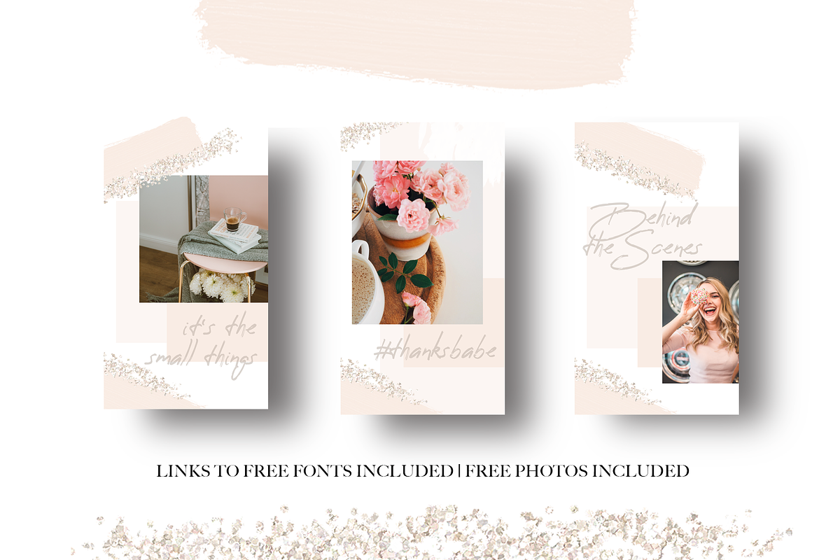 Instagram Stories |WarmPeachGlitter, a Social Media Template by TheLegacyBrandingCo (Photo 4 of 5)