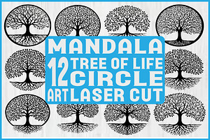 Mandala Tree of Life SVG Bundle, an Object Graphic by jahid234