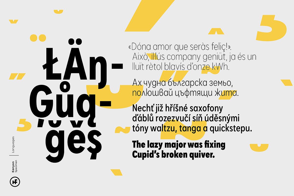 Kanyon Condensed, a Sans Serif Font by Hurufatfont (Photo 11 of 11)