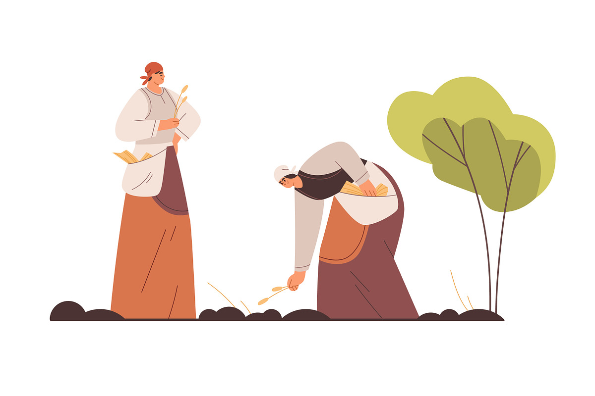 Daily life of medieval people set, a Person Illustration by Good Studio (Photo 8 of 11)