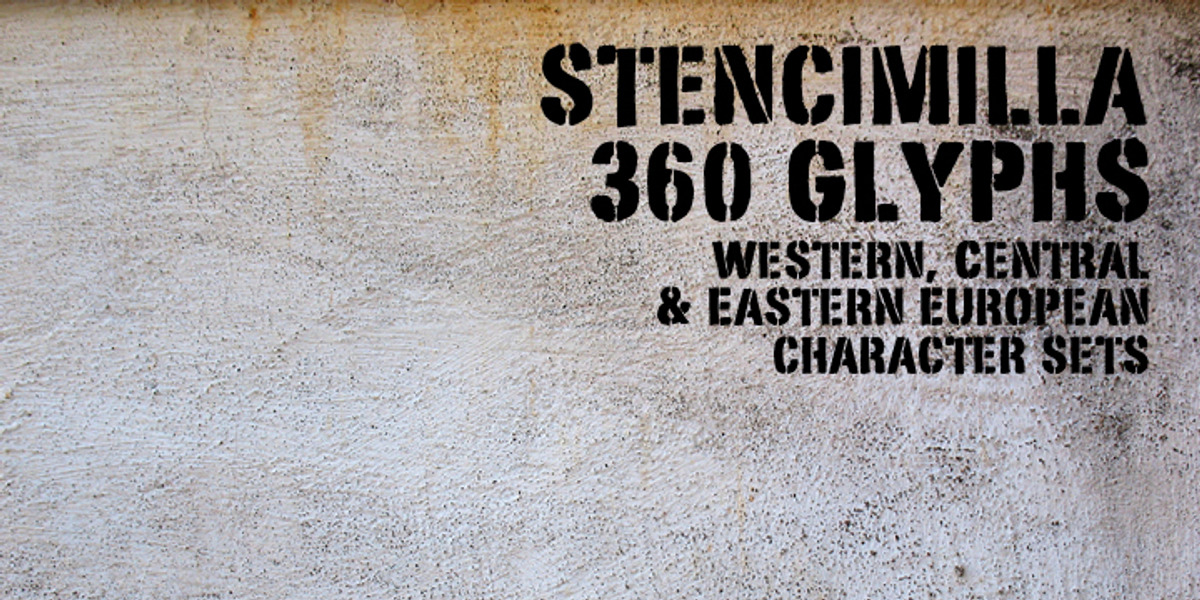Stencimilla, a Font by GRIN3 (Nowak) (Photo 3 of 3)