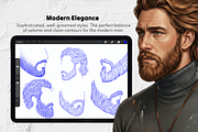 150 Beard & Mustache Procreate Stamp, a Brush Add-On by Selentaori Studio (Thumbnail 7 of 12)
