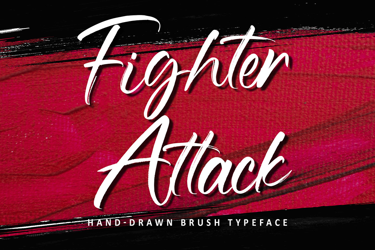 Fighter Attack, a Handwritten Font by Letterara (Photo 1 of 15)
