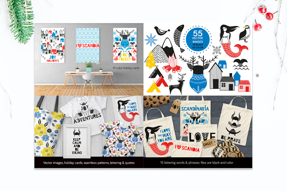 Scandinavian Christmas Bundle, an Animal Illustration by Chus Moreno Studio (Photo 13 of 15)