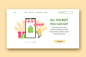 Online Shop - Banner & Landing Page