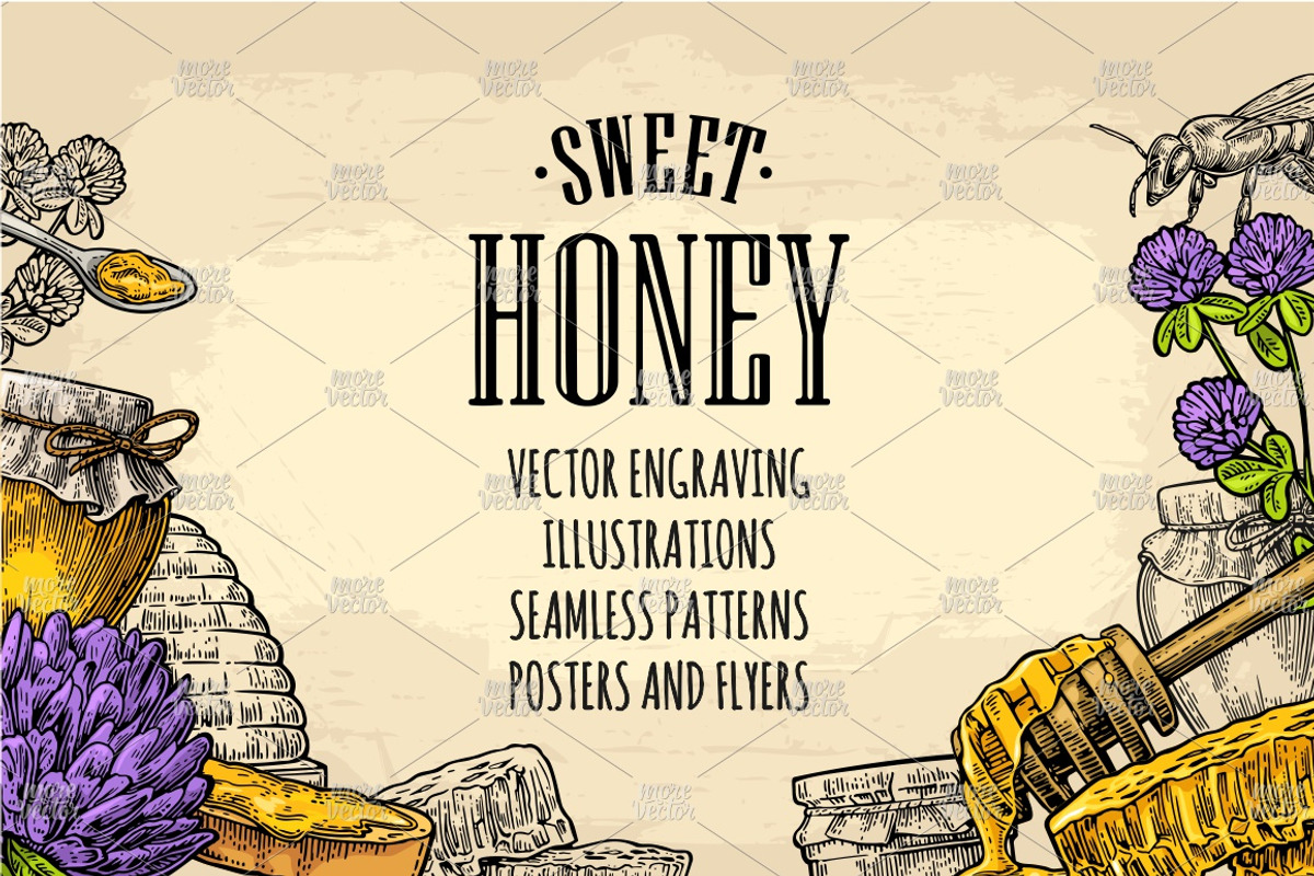 Set Honey, an Illustration by MoreVector (Photo 1 of 5)