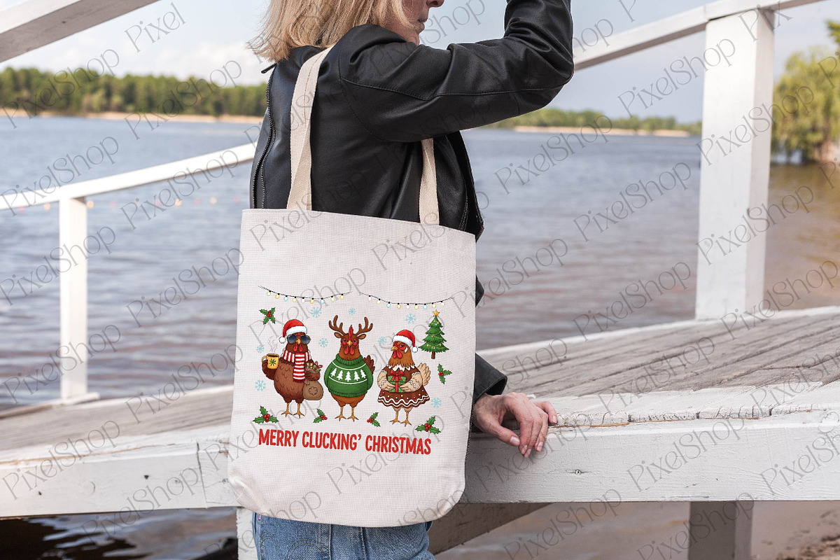 Merry Cluckin’ Christmas Chicken PNG, an Illustration by DreamPrint404 (Photo 4 of 4)