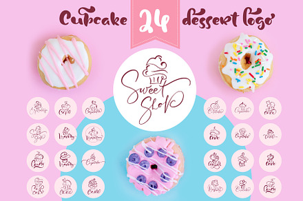 Cupcake Dessert Logo, a Branding & Logo Template by Happy Letters