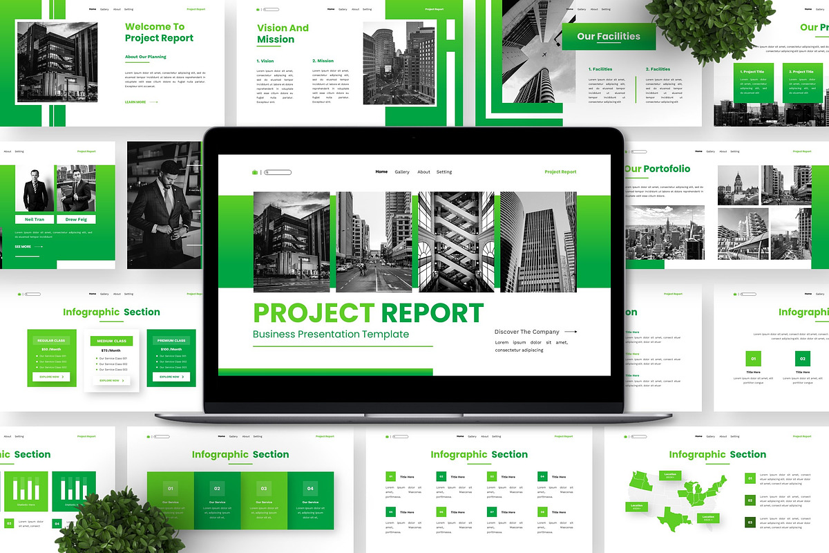 Project Report - Business GSL, a Presentation Template by Deepslide Studio (Photo 2 of 6)