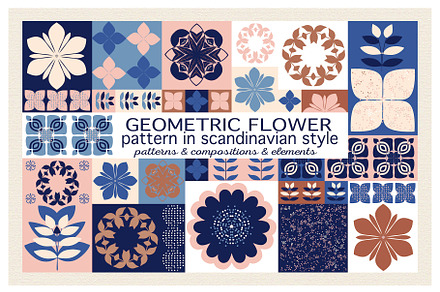 Geometric flower pattern