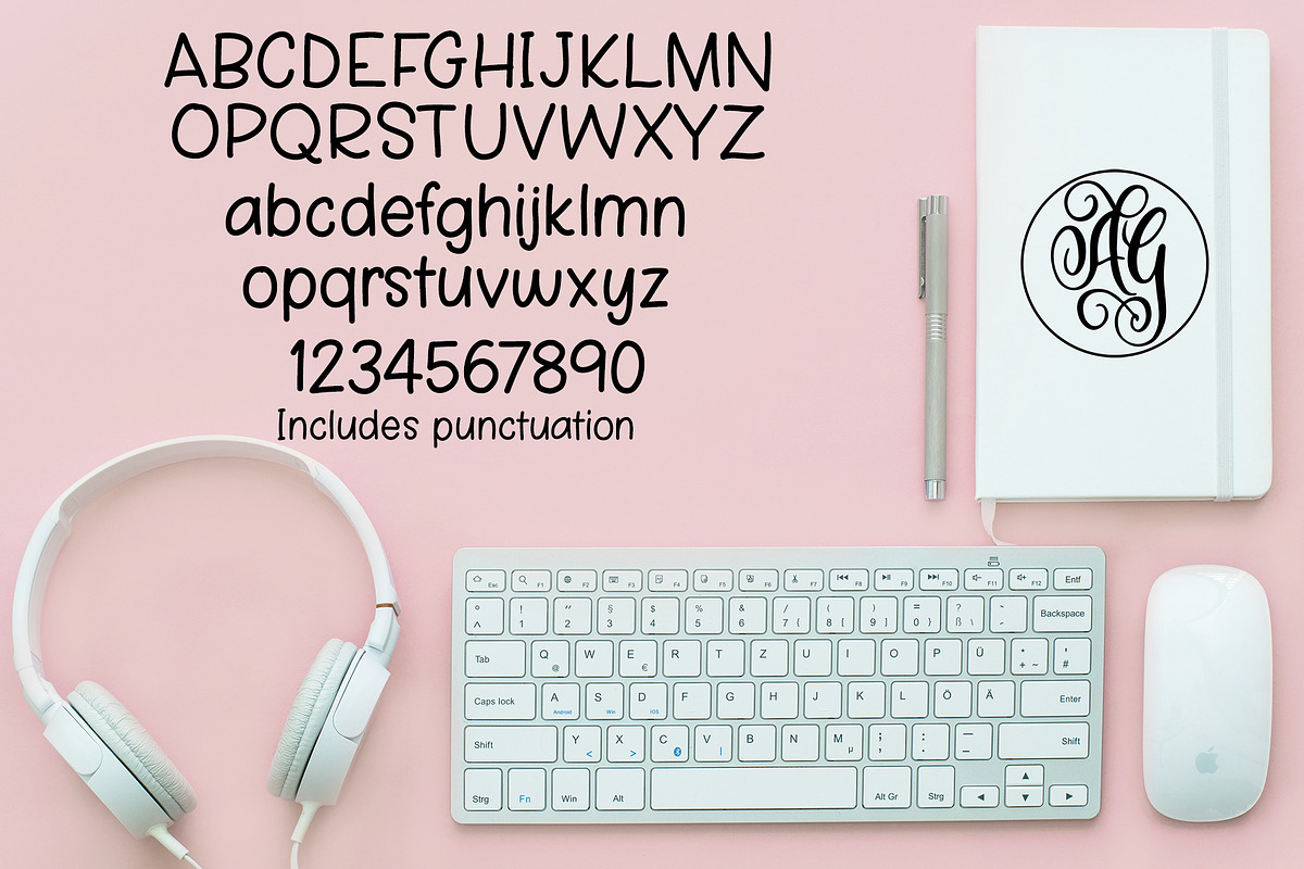 Basic Betty handwriting font preview 2