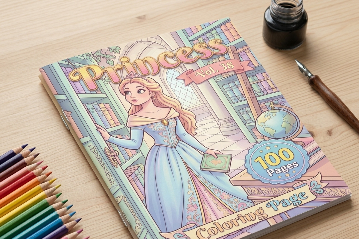 Magical Princess Coloring Book Vol38, a Person Illustration by ikarifq shop (Photo 2 of 7)