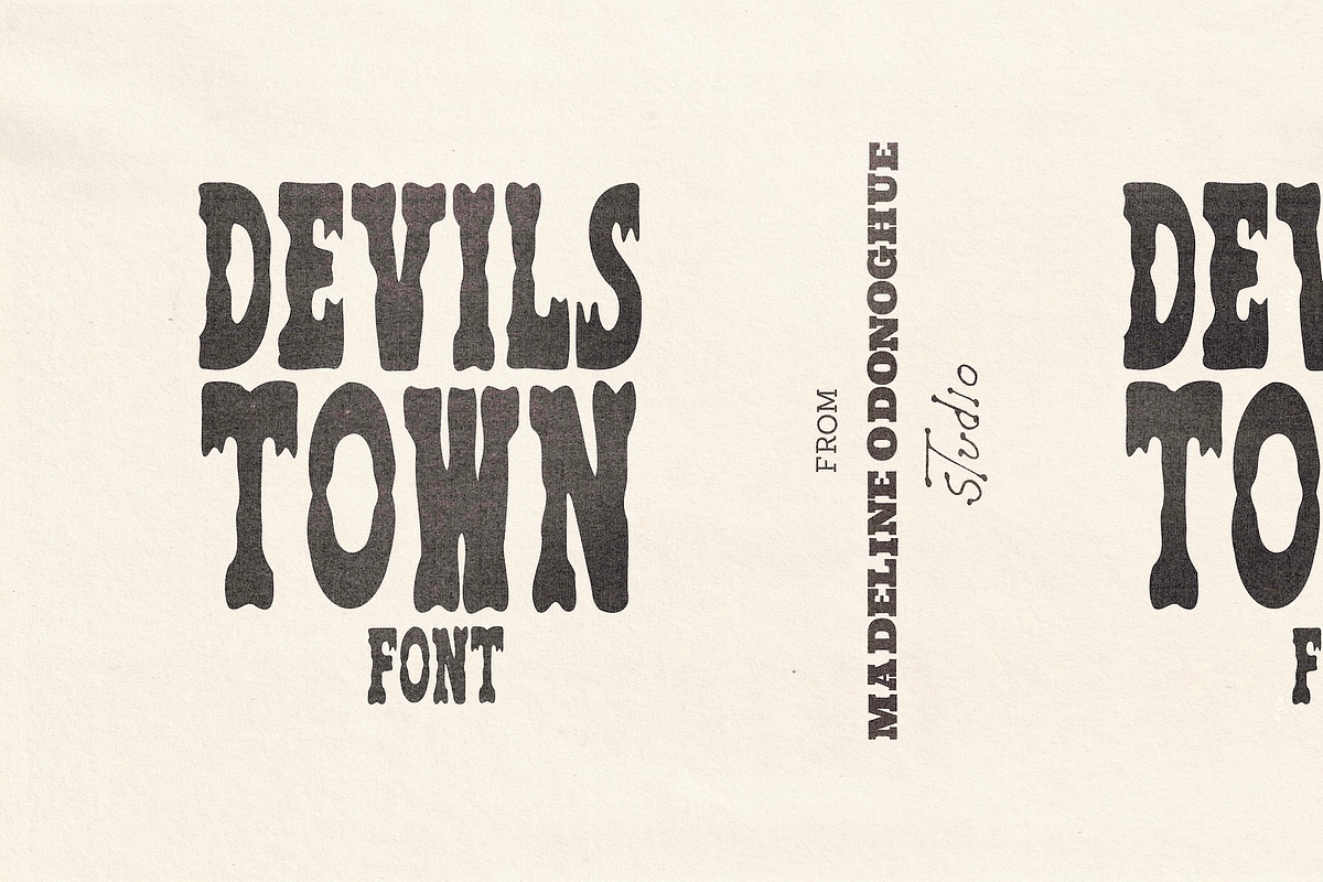 Devils Town | Vintage Horror Font, a Handwritten Font by Madeline ODonoghue Design (Photo 9 of 11)