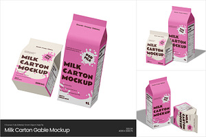 Milk Carton Gable Mockup