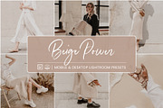 BEIGE POWER LIGHTROOM PRESETS, an Action Add-On by Nes Design Co (Thumbnail 1 of 11)
