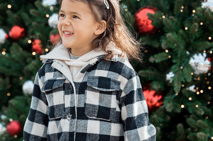 Toddler girl on Christmas day