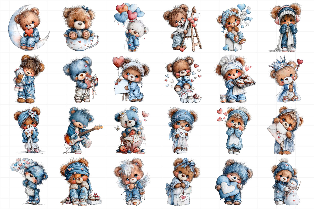 Valentine Teddy Bear, an Illustration by Daily.Designs (Photo 5 of 5)