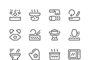 Cooking related set line icons, an Outline Icon by motorama (Thumbnail 1 of 2)