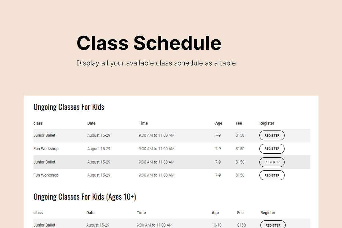 Dance - Dance Studio Web Template, a HTML Template by TemplatesJungle (Photo 6 of 7)