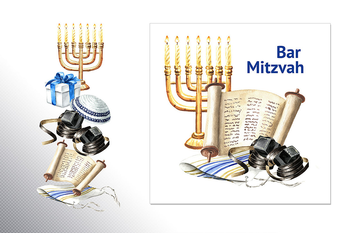 Bar Mitzvah. Watercolor collection, an Illustration by Daria Ustiugova (Photo 9 of 17)