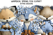 Whimsical Spring Fox Clipart, an Illustration by Daily.Designs (Thumbnail 1 of 8)