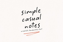 Simple Casual Notes Handwritten Font