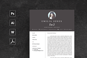 Dark Gray Resume Template, a Resume Template by MH Design Template (Thumbnail 4 of 4)