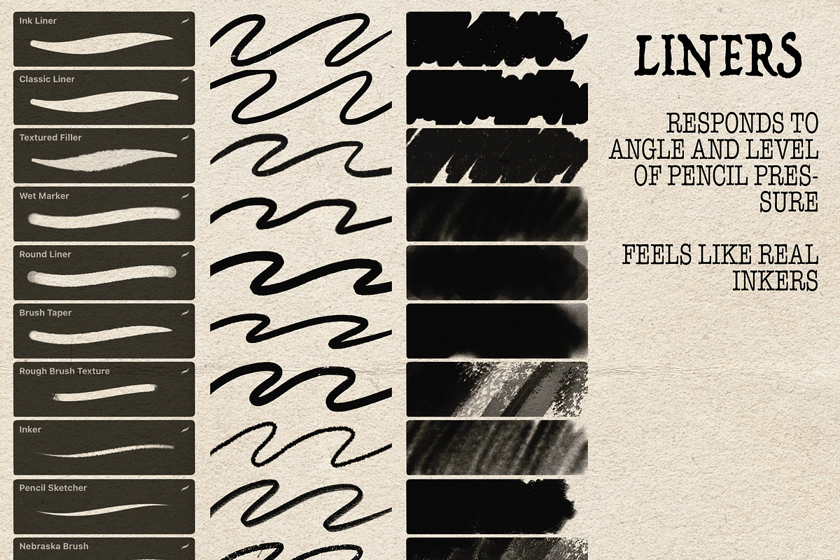 24 Traditional Tattoo Brushes, a Brush Add-On by Easy Procreate (Photo 3 of 4)