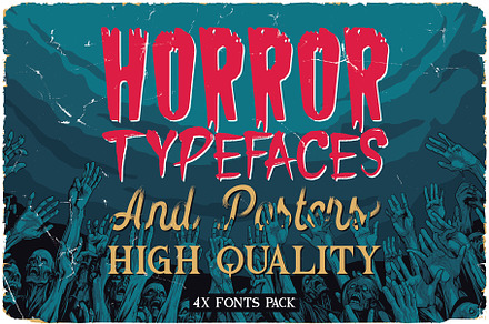 Vintage Horror Fonts&Posters Bundle, a Symbol Font by Vozzy Vintage Fonts