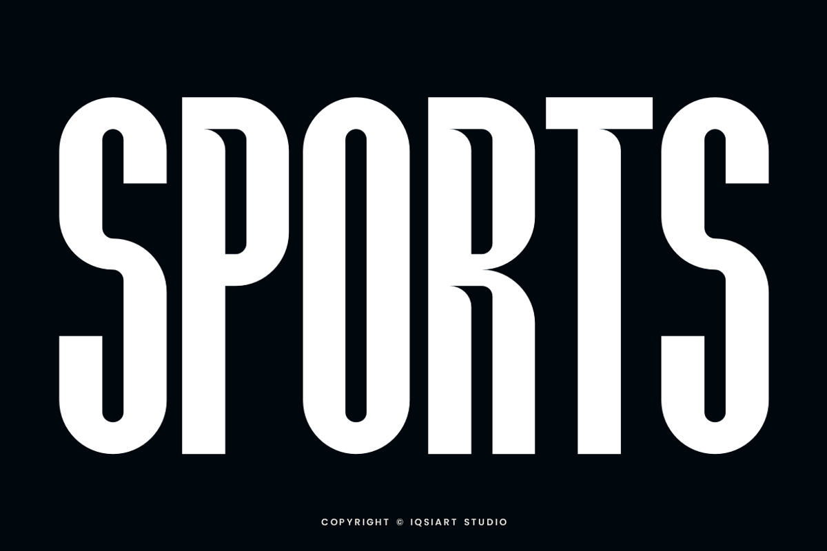 Asportong - Modern Sports Font, a Sans Serif Font by Iqsiart Studio (Photo 2 of 8)