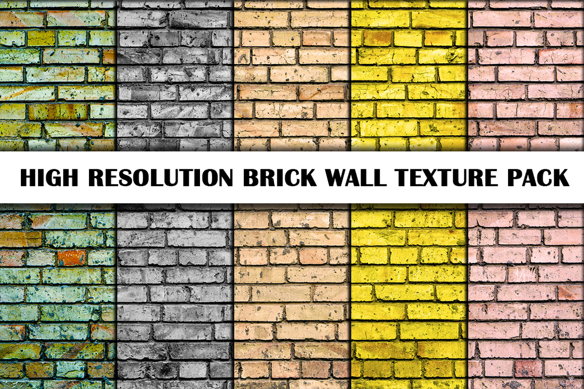 High resolution brick wall textures, a Texture Graphic by PhotoVector (Photo 1 of 2)