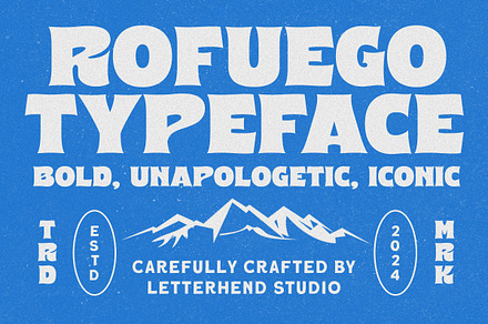 Rofuego Typeface, a Sans Serif Font by Letterhend Studio