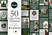 50 Natural Posts Portrait Canva, a Templates & Theme by TemplateCastleStore (Thumbnail 1 of 9)