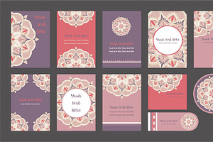 20 Mandala Vintage Template Card.