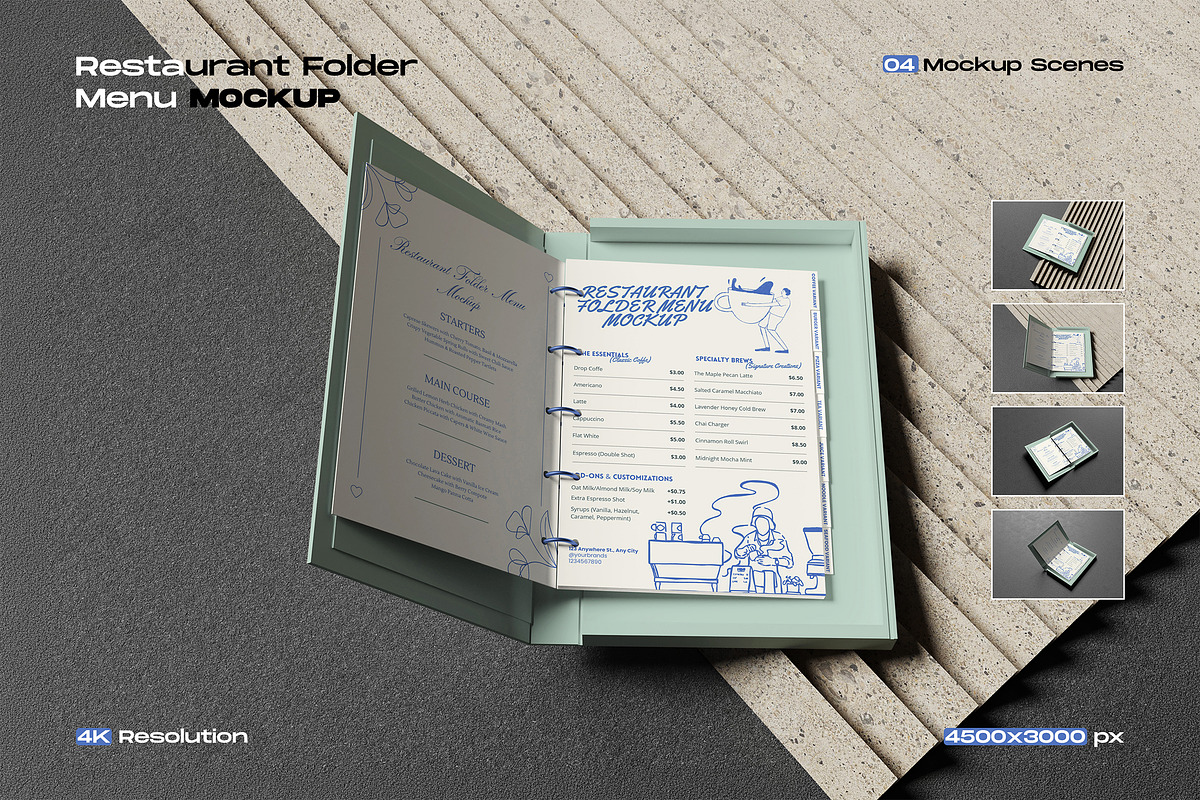 Realistic Folder Menu Mockup, a Books & Magazine Mockup by My Code Std (Photo 1 of 5)