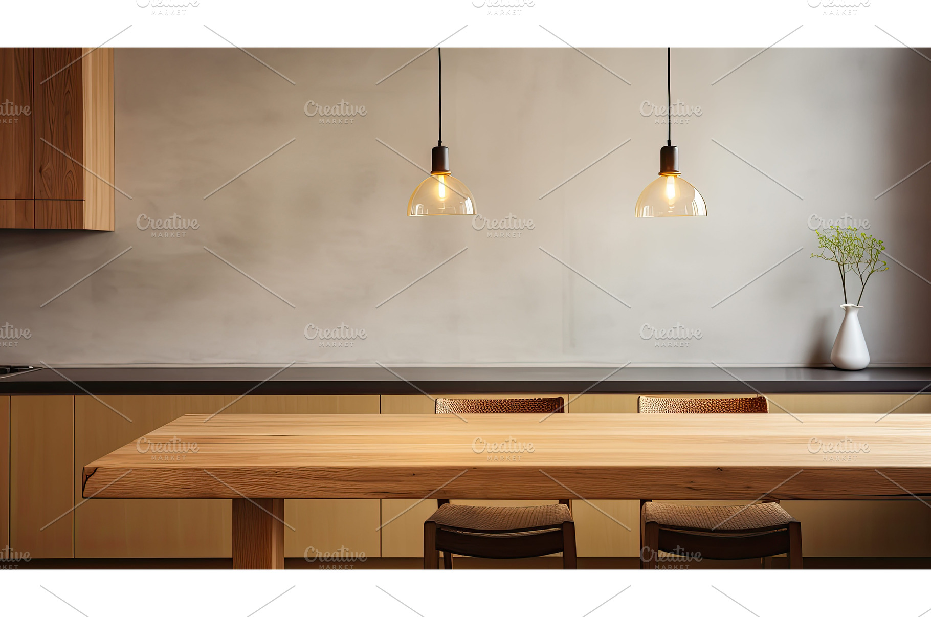 modern light wooden table ai, a Background Photo by pikepicture