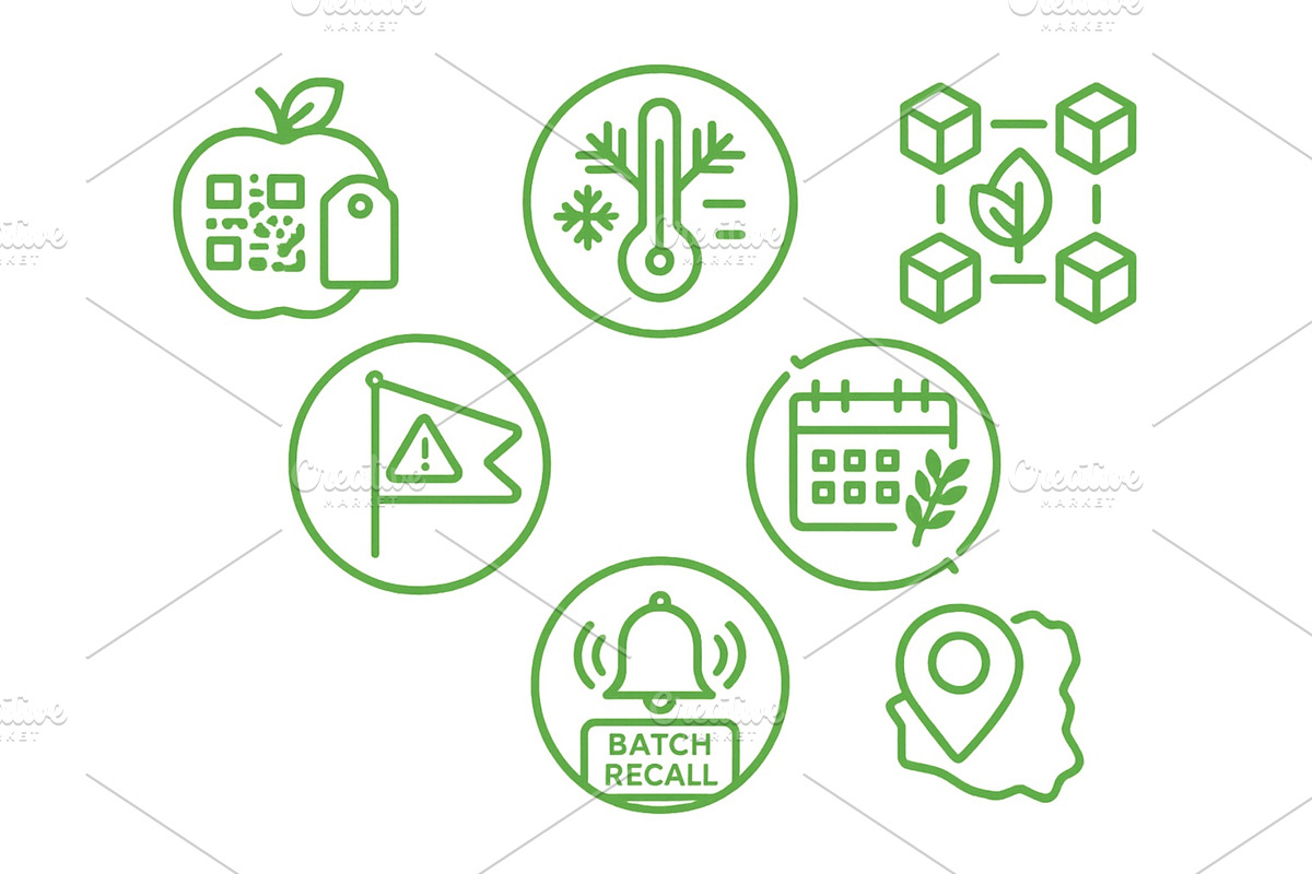 Food safety symbols and icons, a Food Illustration by ZinetroN