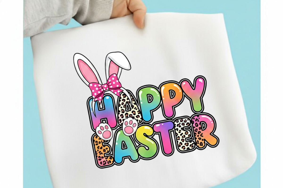 Happy Easter Bunny PNG, Colorful, an Illustration by Designking (Photo 3 of 6)