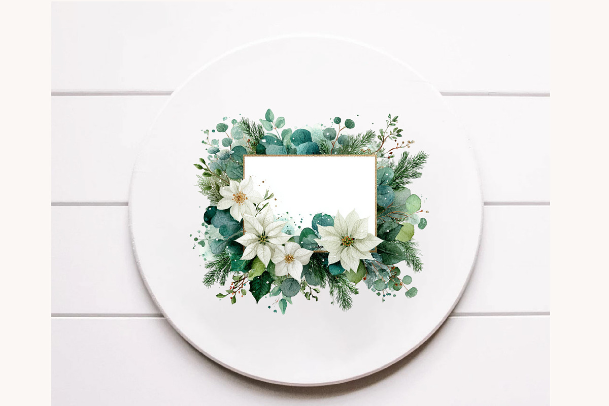 Watercolor Christmas Garland Borders, an Illustration by Designworld (Photo 9 of 11)
