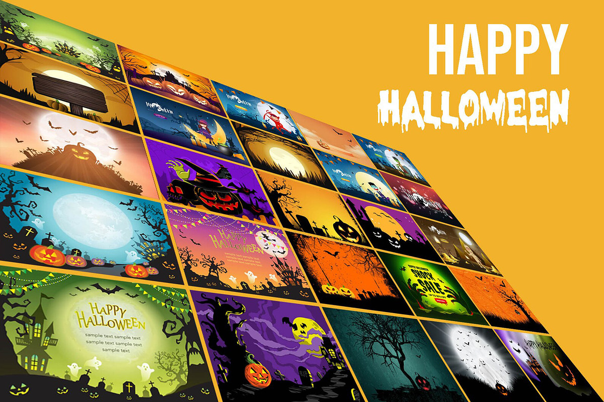 Halloween Background Bundle, a Background Graphic by Digital Studio (Photo 2 of 3)